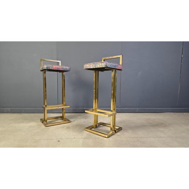 Metal Bar Stools from Belgochrom, 1970s, Set of 2 For Sale - Image 7 of 12