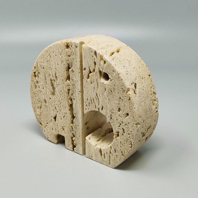 Mid-Century Modern Large Vintage Travertine Elephant Sculpture by Enzo Mari for F.lli Mannelli, 1970s For Sale - Image 3 of 7