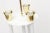 Mid-Century Modern Mid Century Modern Parzinger Style Brass & White Lacquered Metal Tall Table Lamp, Restored For Sale - Image 3 of 11