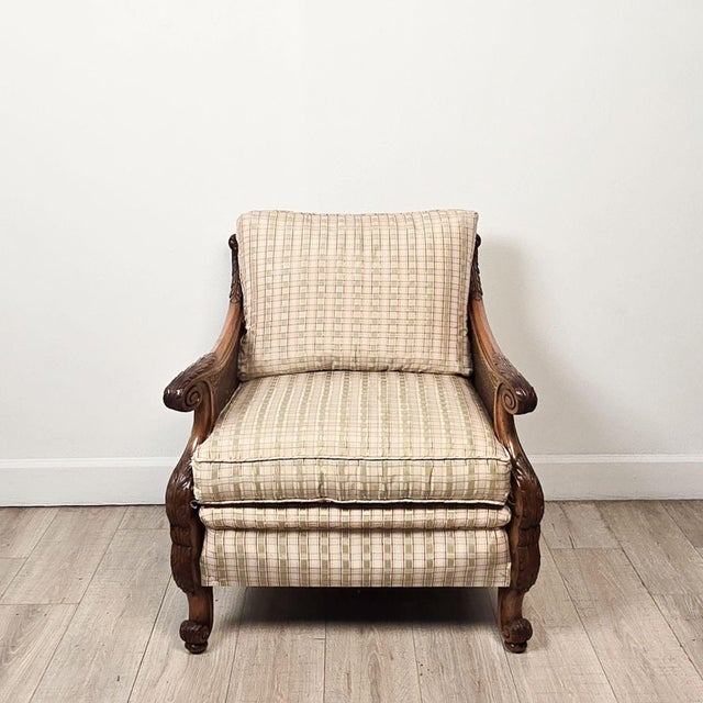 Brown Pair of Edwardian Caned Club Chairs, Circa 1920 For Sale - Image 8 of 11
