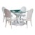 Set of 4 Grotto Shell Back Dining Chairs With Hand Carved Dining Table For Sale