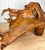 Brown Vintage Monumental Teak Root Burl Sculptural Bench For Sale - Image 8 of 10