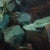 Fractured Dream by Judd Mercer | Oil on panel Painting of a rocky landscape with waterfalls. For Sale - Image 4 of 5