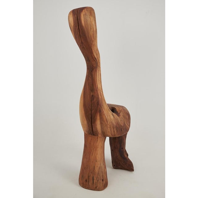 Wood Sculptural Carved Chair by Logniture For Sale - Image 7 of 13