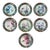 1990s Lena Liu's Hummingbird Treasury Collection Decorative Plates - Set of 7 For Sale