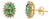 Oval Cut Emerald Halo Diamond Stud Earrings - 2 Pieces For Sale