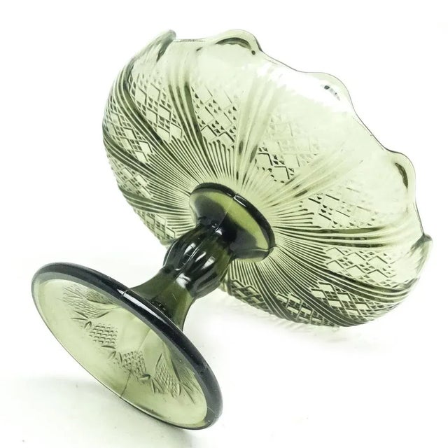 Bowl on Stand from Ząbkowice Glassworks, Poland, 1970s For Sale - Image 4 of 9