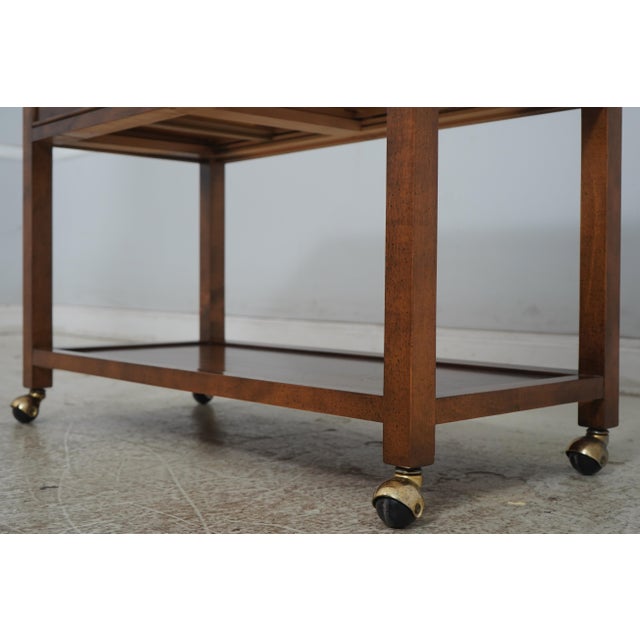 Brown 1970s Century Asian Inspired Modern Design Server For Sale - Image 8 of 18