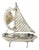 Silver Sailing Boat Miniature For Sale