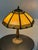 Arrow Lighting Vintage Tiffany-Style Amber Slag Glass Table Lamp, Vintage For Sale - Image 10 of 12