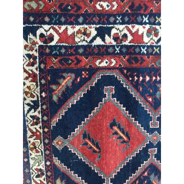 Blue Antique Kurdish Rug For Sale - Image 8 of 16