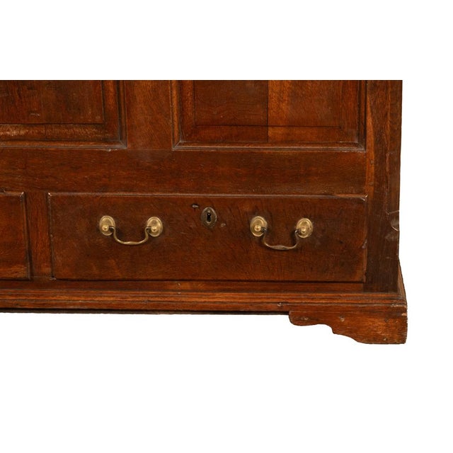 Antique 18th Century Georgian Paneled Lift Up Lid Oak Mule Chest Coffer 1760 For Sale - Image 14 of 14