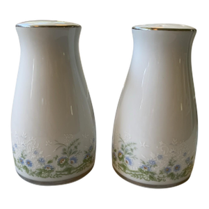Vintage Noritake Bone China Floral Dee Salt and Pepper