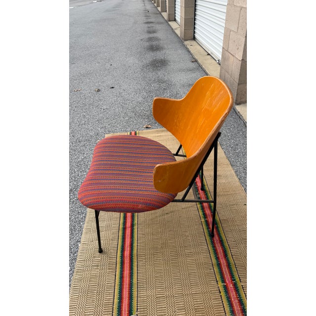A Vintage Mid Century Danish Kofod Larsen Wrought Iron Penguin Lounge Chair, 1950’s For Sale - Image 16 of 18