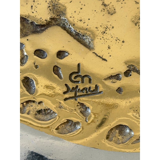 1980s 1980s David Marshall Brutalist Aluminum and Brass Large Handled Tray For Sale - Image 5 of 7