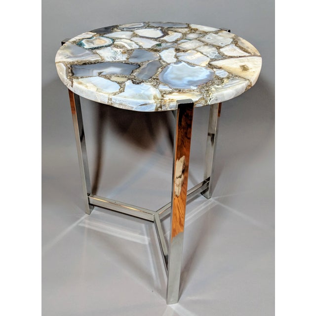 Organic Modern Natural Agate Accent Table Chairish