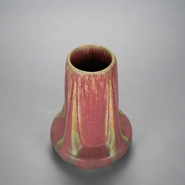 Arts & Crafts Antique Arts & Crafts Fulper Art Pottery Buttress Vase Circa 1920 For Sale - Image 3 of 6