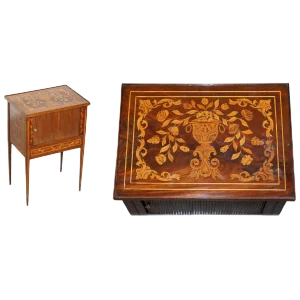 19th Century Dutch Marquetry Inlaid Side Table