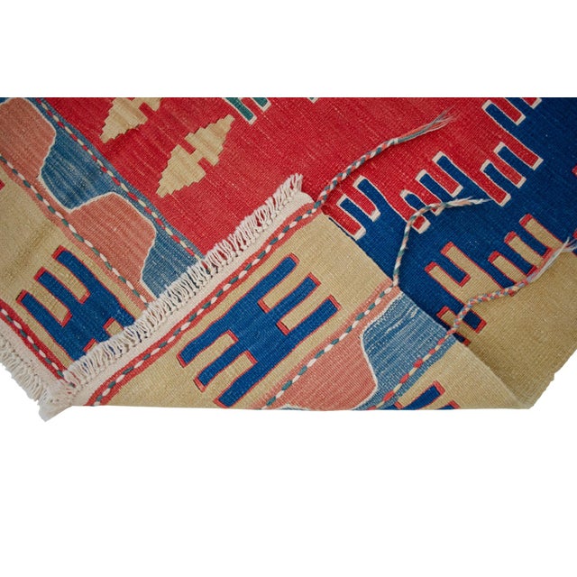 Vintage Hand-Made Turkish Kilim Rug For Sale - Image 11 of 11