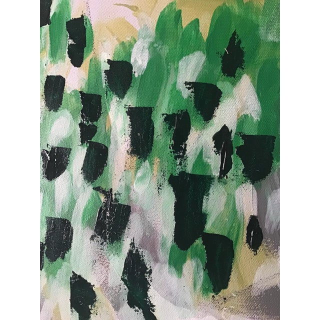 Contemporary Artwork “Forest Glade” Original Abstract Painting, Oil and Acrylic on Canvas by CL Auker For Sale - Image 4 of 5