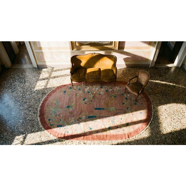 1920s Oval Chinese Art Deco Carpet For Sale - Image 15 of 15