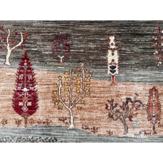 Vintage Persian Gabbeh Wool Landscape Rug – 152x200 Cm For Sale - Image 15 of 18