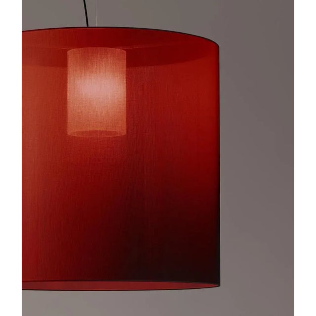 Contemporary Red Moaré X Pendant Lamp by Antoni Arola For Sale - Image 3 of 10