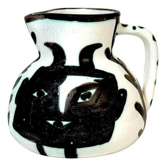 Pablo Picasso, Visage noir (Black Face Pitcher), Madoura, 1953 For Sale