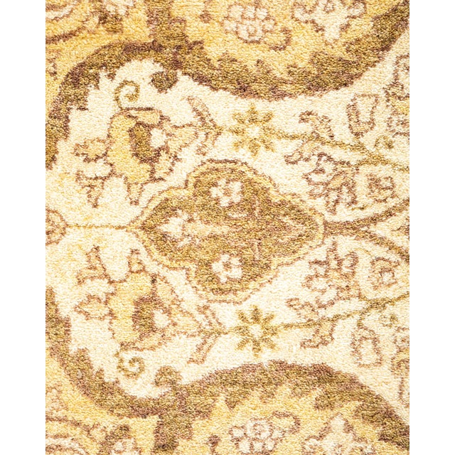 Traditional Mogul, One-of-a-Kind Hand-Knotted Area Rug - Green, 6' 2" x 9' 2" For Sale - Image 3 of 8