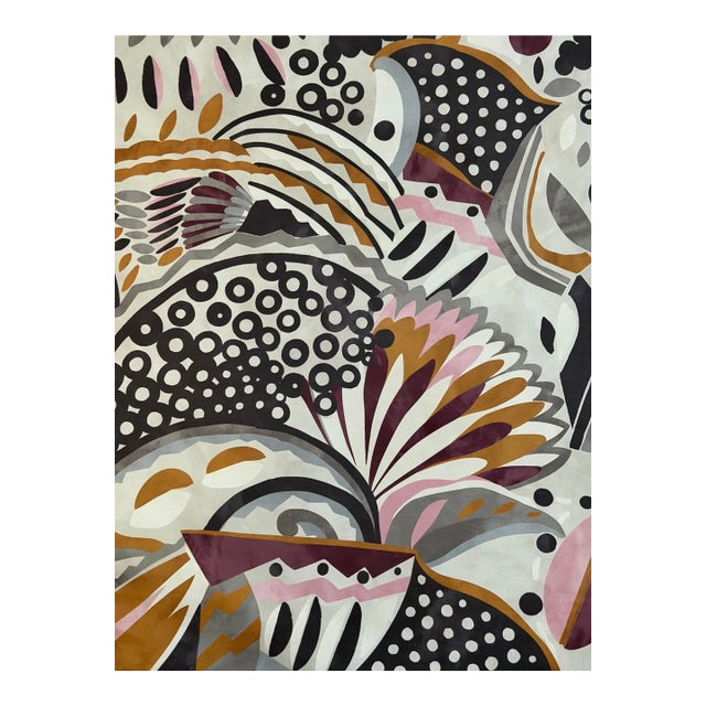 Imprimè Scaramuccia 002 Rossa by Brochier 6 1/2 Yards Fabric For Sale