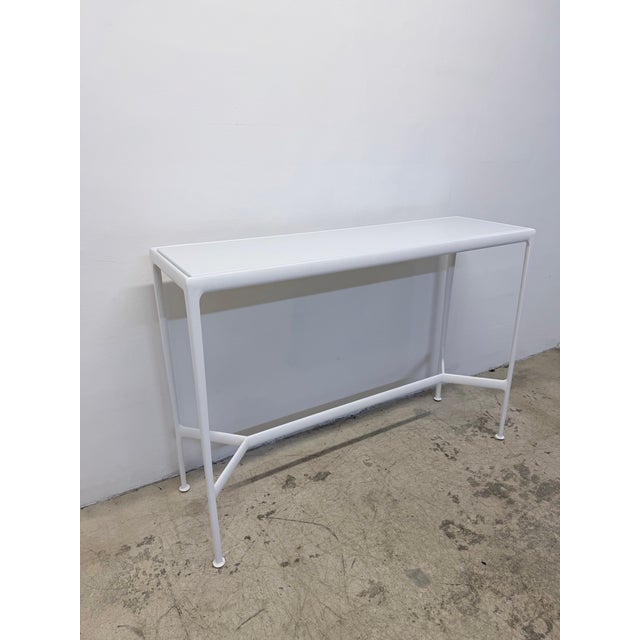 Mid-Century Modern Richard Schultz White Porcelain 1966 Collection Outdoor High Table for Knoll For Sale - Image 3 of 17