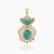 Diamond Emerald Pendant in 18k gold For Sale - Image 4 of 5