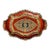 Vintage Orange & Gold Florentine Style Wooden Tray For Sale