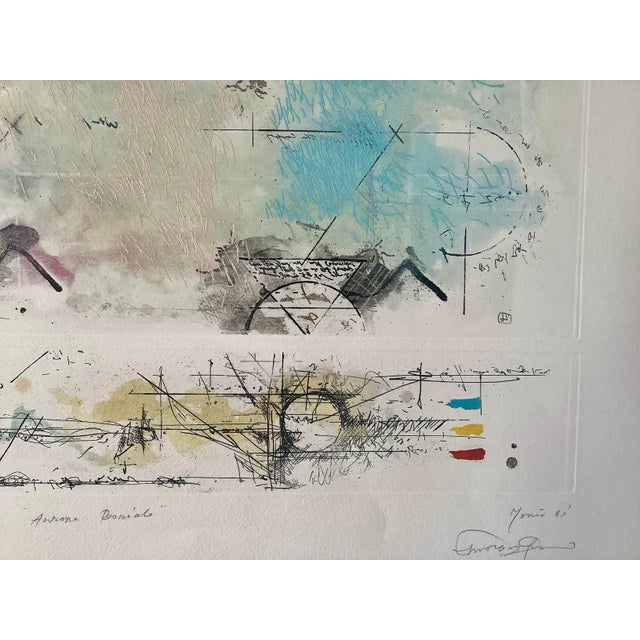 Signed 1985 Etching by Islam Monirul (Monir) — Aurore Boreale For Sale - Image 9 of 12