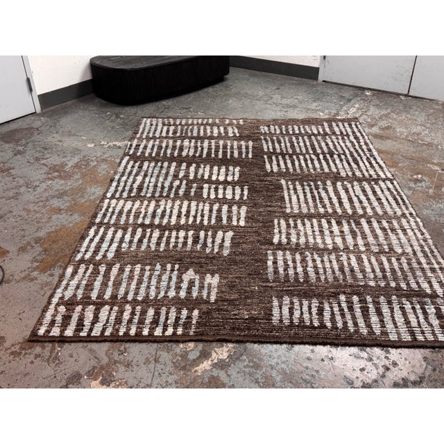 6ft × 8ft 5in Restoration Hardware Esma Hand Knotted Wool Area Rug For Sale - Image 9 of 12