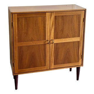 Christian Hvidt for Søborg Møbler — Danish Modern Cabinet With Brass Pulls 1960s For Sale
