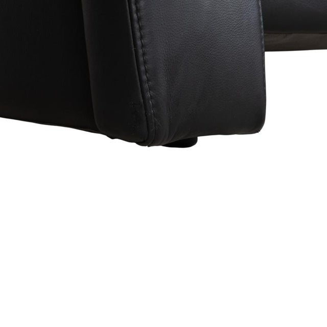Animal Skin Sleepoly Two-Seater Sofa in Black Leather from Himolla For Sale - Image 7 of 14