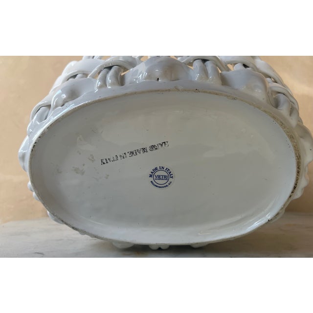 Italian Ceramic Basket by Vietri For Sale - Image 10 of 10