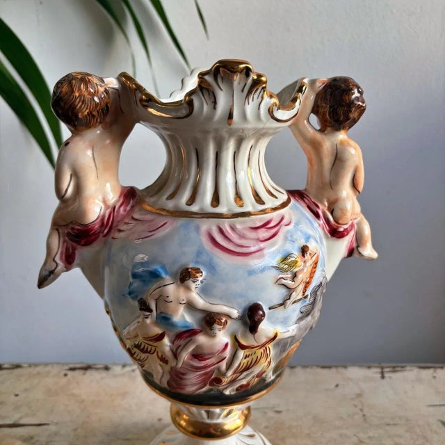Vintage Ceramic Vase from Capodimonte, 1950s For Sale - Image 3 of 13