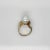 Vintage Brutalist Textured 14 Karat Yellow Gold & Baroque Pearl Cocktail Ring Size 4.5 For Sale In Philadelphia - Image 6 of 12