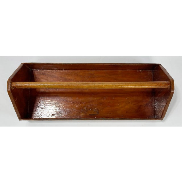 Farmhouse Vintage Handmade Wood Tool Caddy For Sale - Image 3 of 7