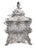 Mid 19th Century Gilded Age European Silver Rococo Jewelry Casket Topped With Angel Admiring Herself For Sale - Image 5 of 15