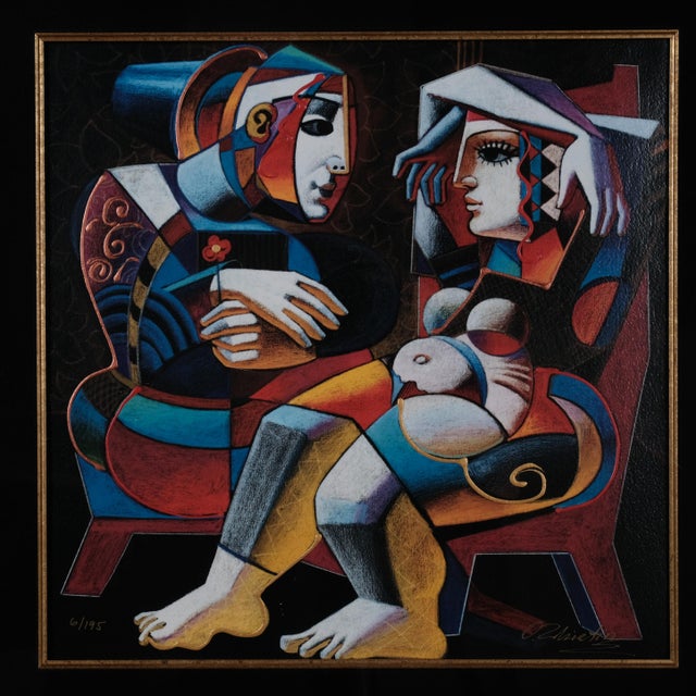 Excellent Condition 1997 Printing Oleg Zhivetin "First Date" Hand Signed & Numbered Limited Edition Giclee 6/195 Framed...