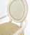 Set of 7 Swedish White Wash Paint Decorated Oval Cane Backs Dining Chairs NICE! For Sale - Image 4 of 11