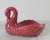 Vintage maroon ceramic swan soap or trinket dish. No makers mark. Minor age wear. No chips or cracks.