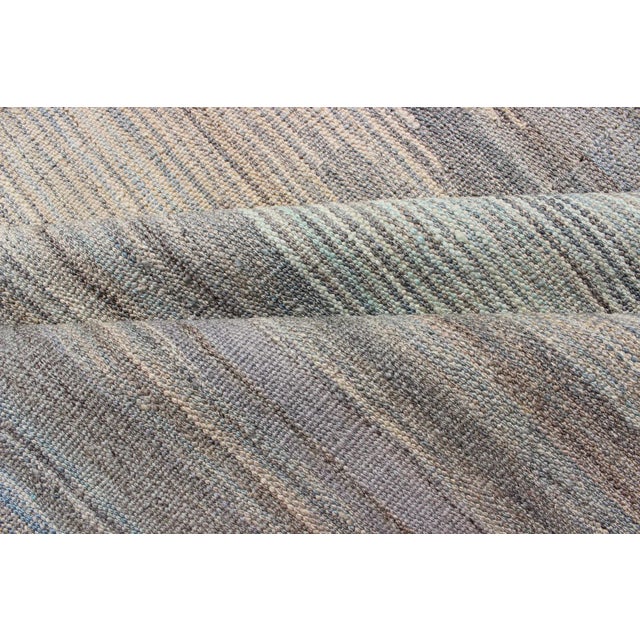 Keivan Woven Arts Flat-Weave Afghan Kilim Rug With Modern Design For Sale - Image 11 of 12