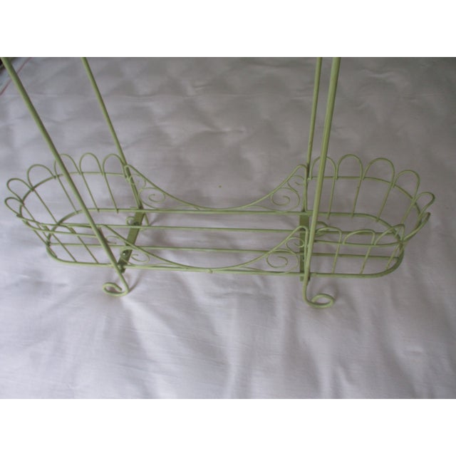 Metal Vintage Ornate French Wire Two Tier Table Top Planter For Sale - Image 7 of 9