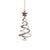 Contemporary Clear Twisted Glass Tree Ornaments with Gold Glitter, Assorted Set of 12 Pieces For Sale - Image 3 of 4