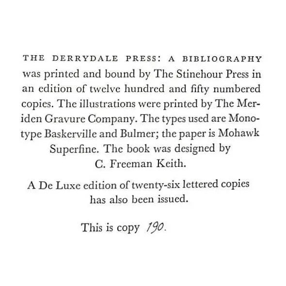 Traditional "The Derrydale Press: A Bibliography" 1981 Siegel, Colonel Henry A. For Sale - Image 3 of 14