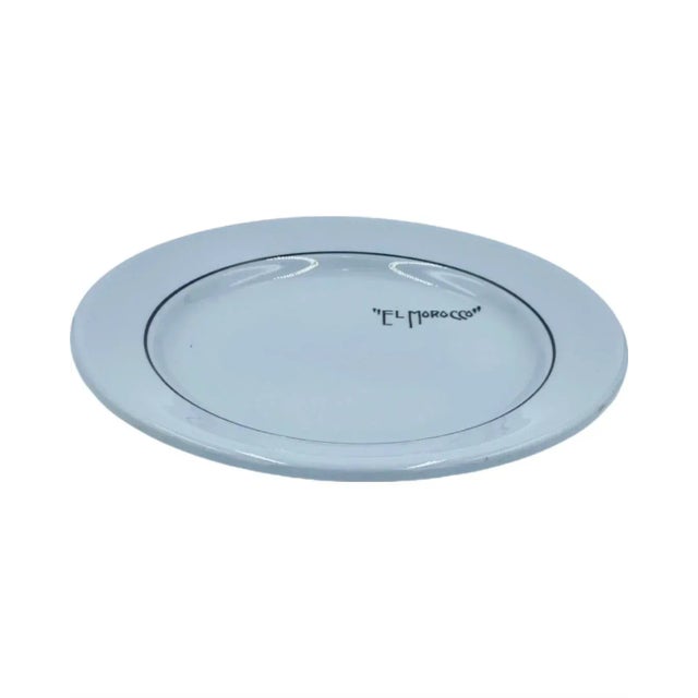 Mid-Century Modern Vintage El Morocco Nightclub New York Nyc Dinner Plate For Sale - Image 3 of 12
